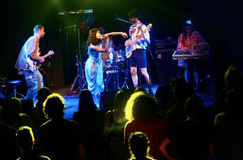 dollmaker live at Athens Music Week, 2025, AUX Club, Athens. Photo: Anna Kyriazidou.